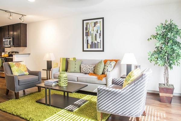 living room at Reserve at Garden Oaks Apartments

