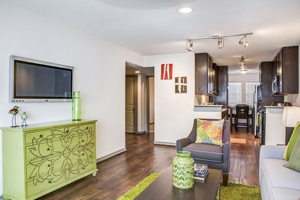 living room at Reserve at Garden Oaks Apartments
