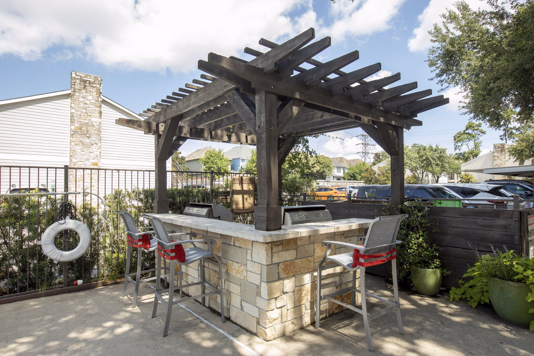 Patio at Reserve at Garden Oaks Apartments