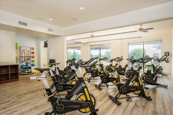 fitness center at Lakeshore Pearl Apartments