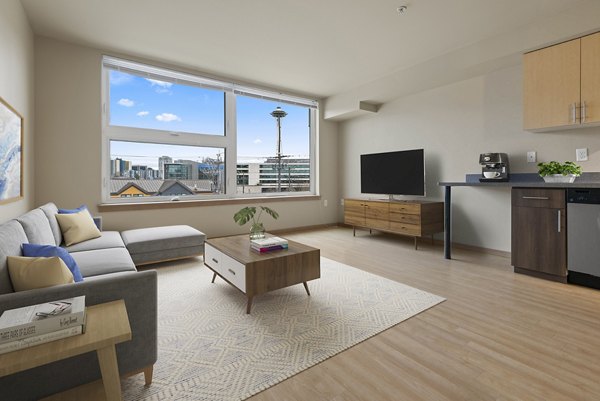 living room at 708 Uptown Apartments