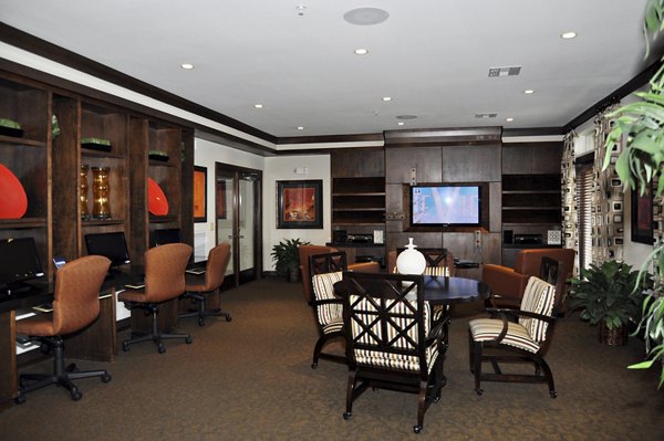 Clubhouse featuring modern design and spacious seating at Avanti Cityside Apartments