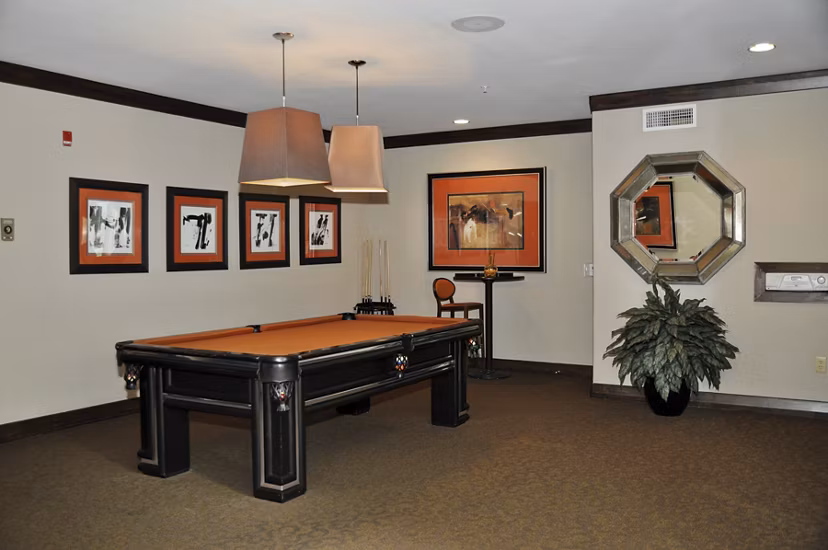 Clubhouse featuring modern furnishings and sleek design at Avanti Cityside Apartments