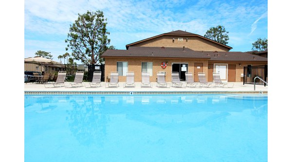 Infinity pool with ocean views at Ocean Breeze Apartments