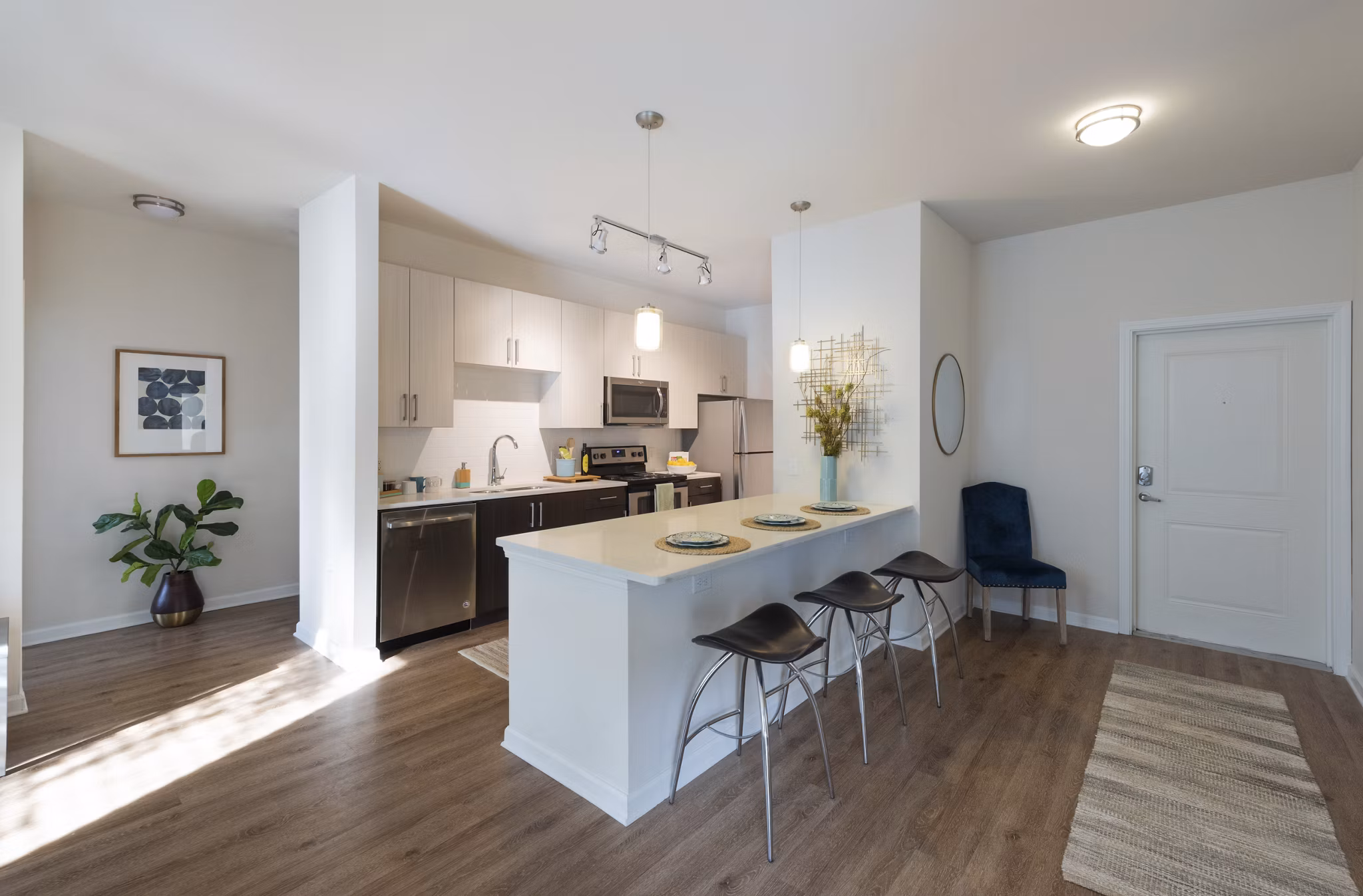 kitchen at 400 Meeting Apartments 