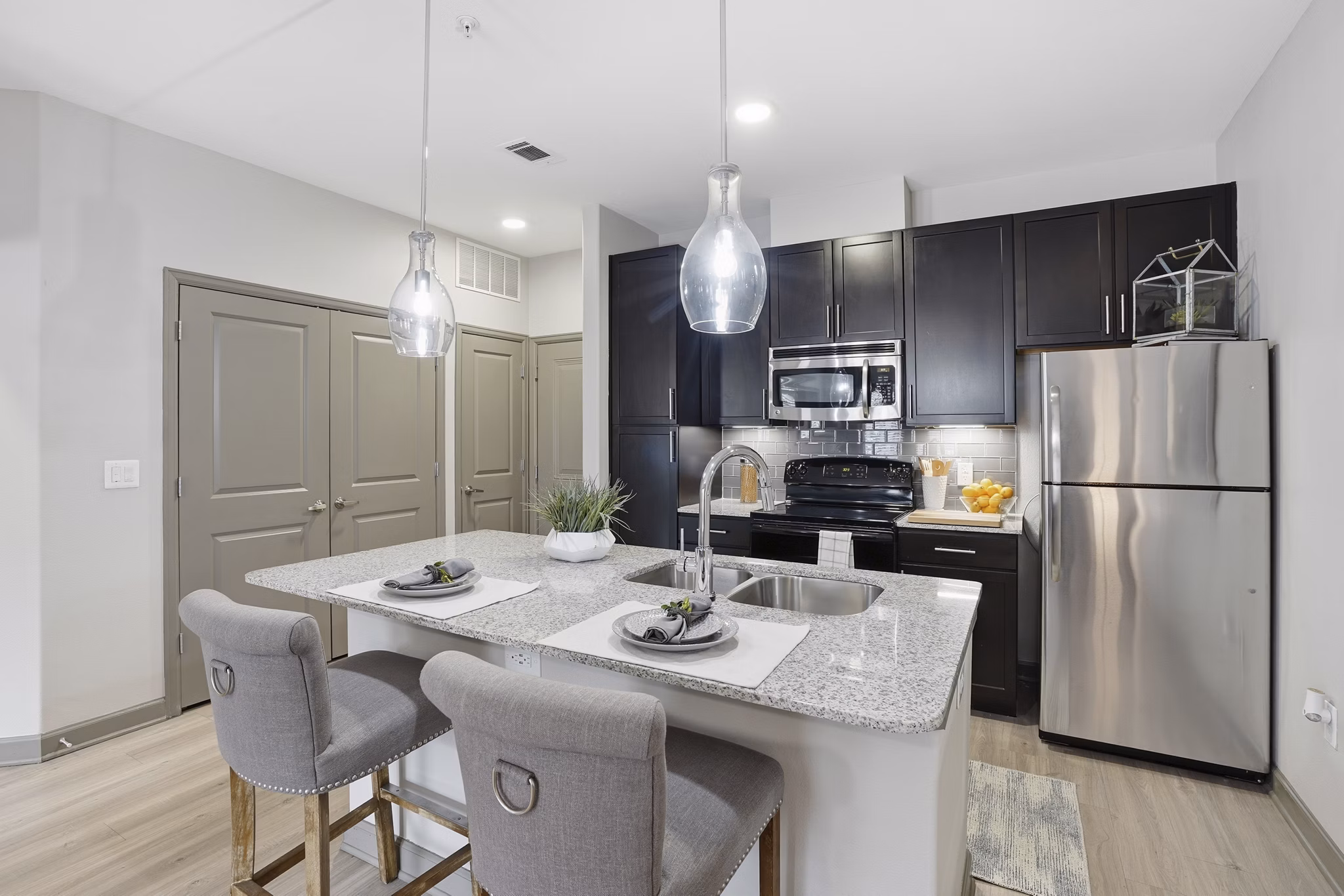 kitchen at Sola Galleria Apartments
