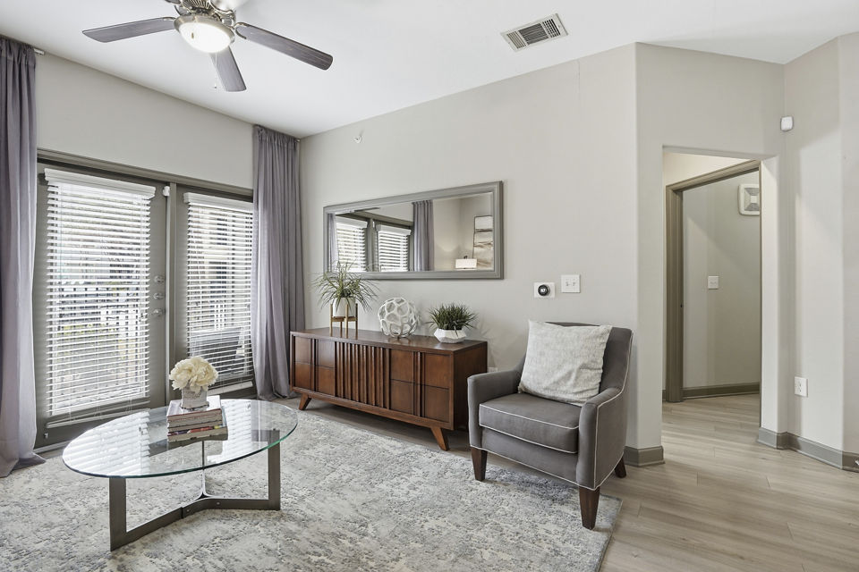 living room at Sola Galleria Apartments