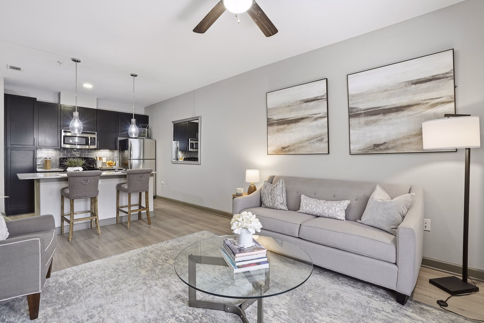 living room at Sola Galleria Apartments