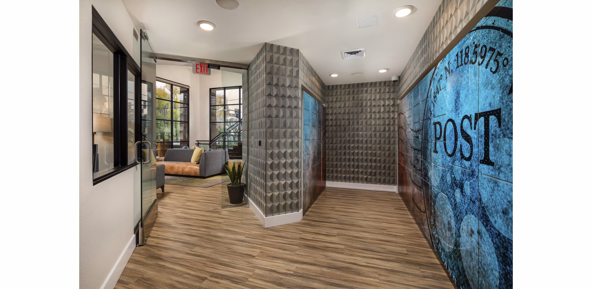 State-of-the-art mail room facilities at The Pointe at Warner Center Apartments