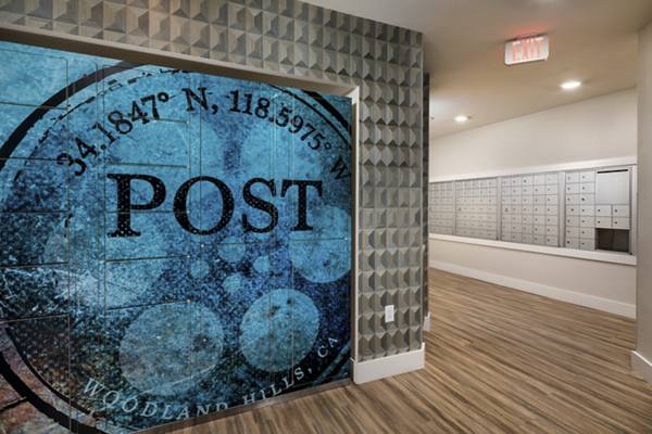 mail room at The Pointe at Warner Center Apartments