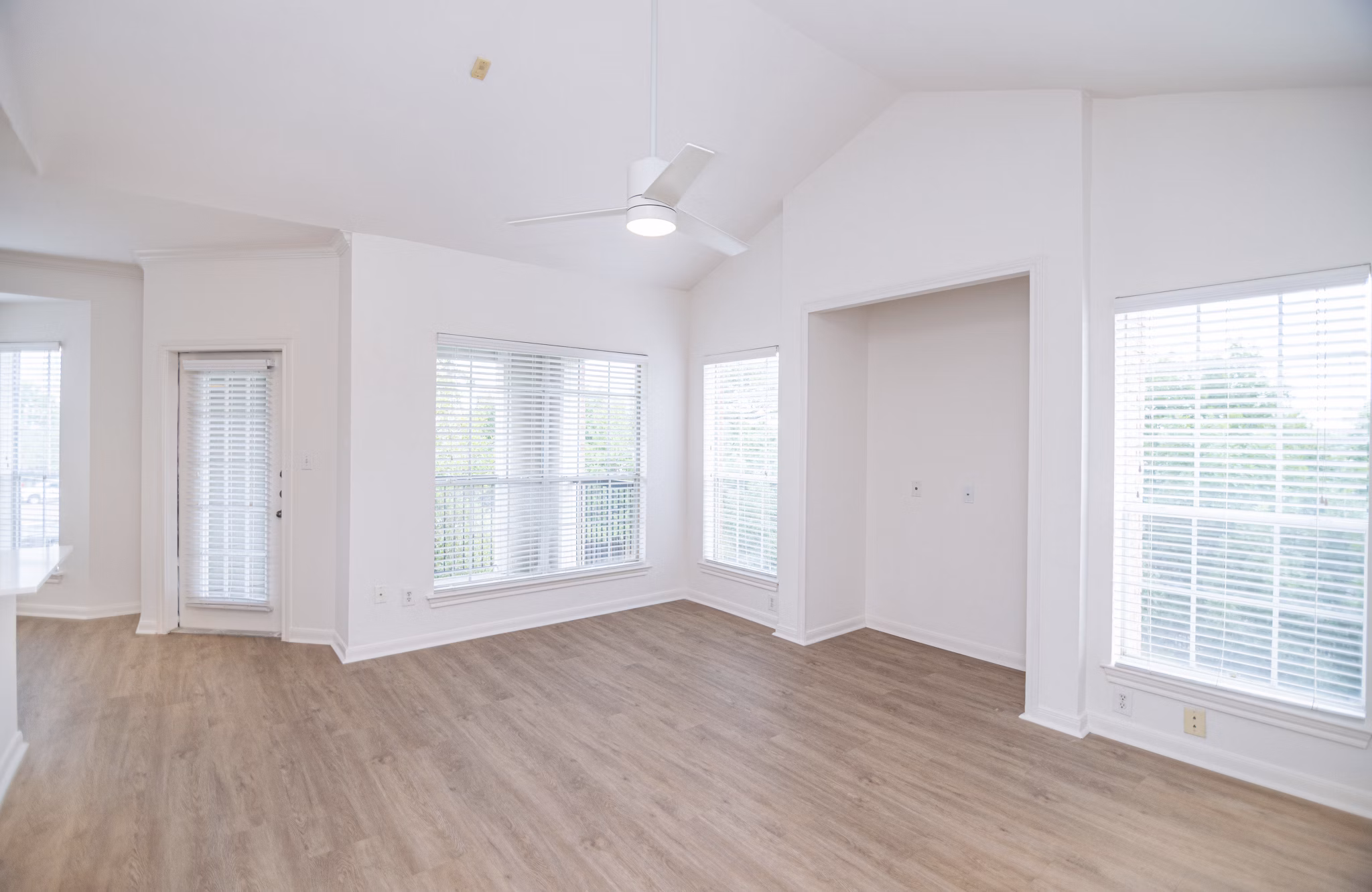 living room at Whitney at The Heights Apartments