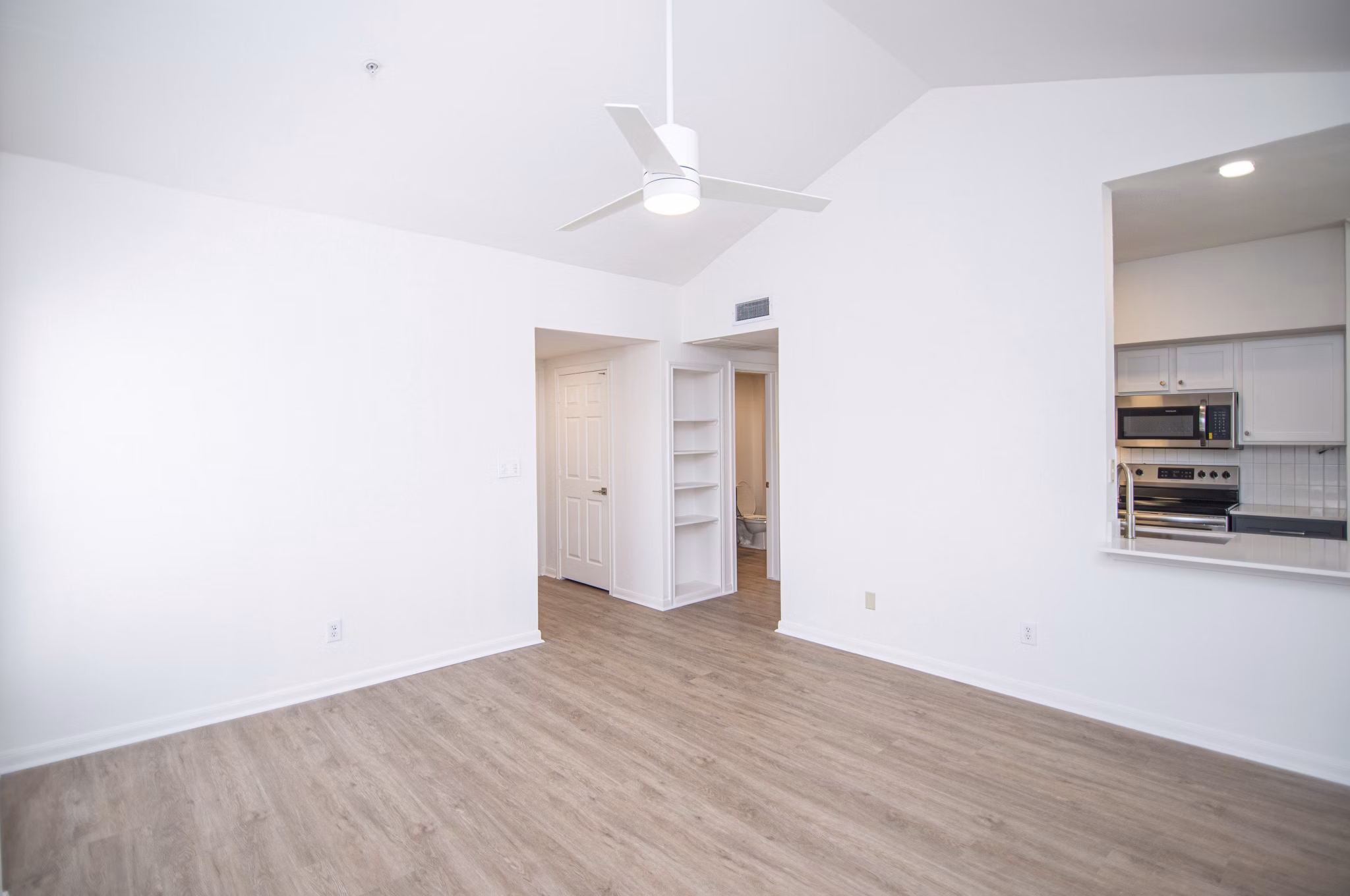 living room at Whitney at The Heights Apartments