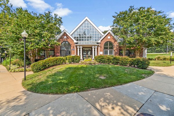 Clubhouse with modern design at Ellipse at Fairfax Corner Apartments, featuring luxury amenities for residents to enjoy