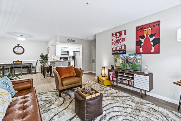 living room at Ellipse at Fairfax Corner Apartments