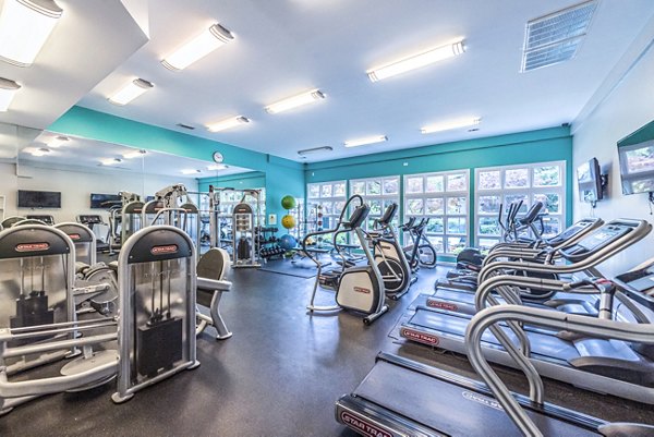 State-of-the-art fitness center offering modern equipment at Windsor at Fairlakes Apartments in Fairfax