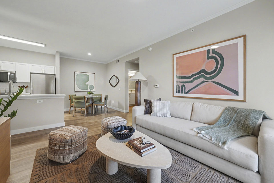 living room at Whisper Creek Apartments