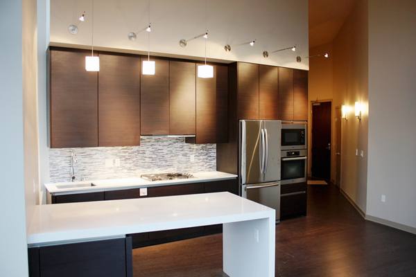 kitchen at Volta Luxury Apartments