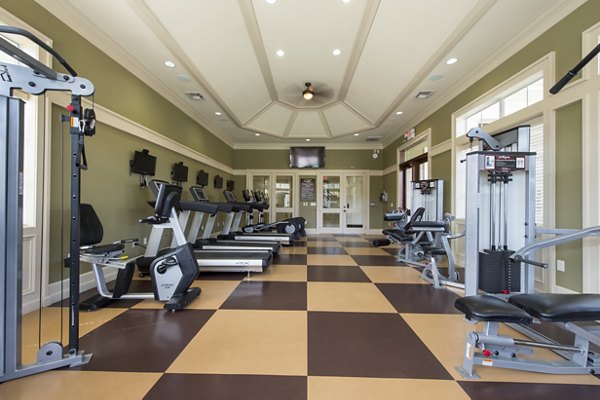 Modern fitness center with state-of-the-art equipment at Montage at Cinco Ranch Apartments