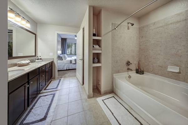 bathroom at 33 West Apartments