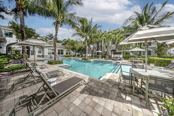 Resort-style swimming pool at 33 West Apartments offering relaxation and luxury amenities