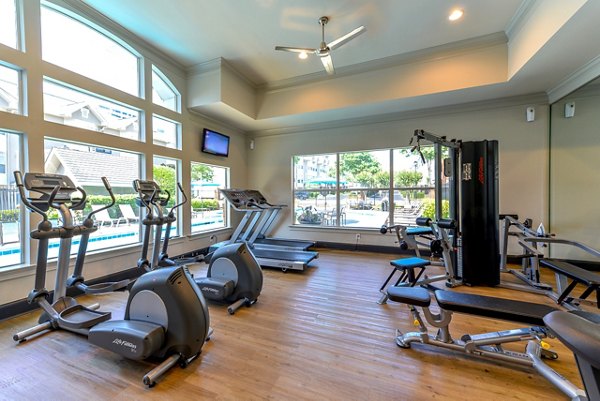Fitness center with state-of-the-art equipment at Townhouse Atlanta apartments