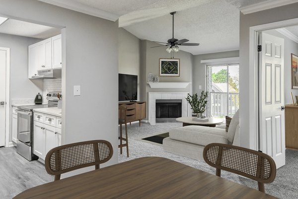 dining room at Riverset Apartments