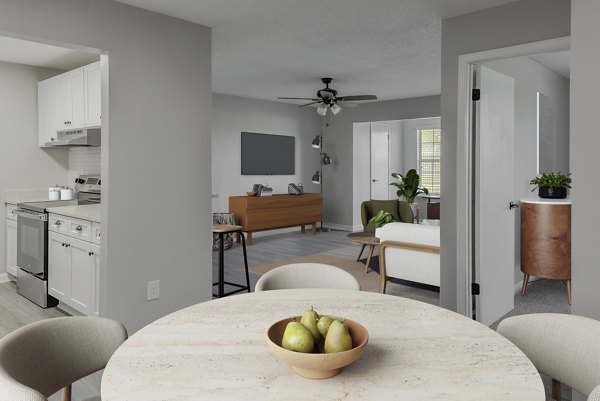 dining room at Riverset Apartments