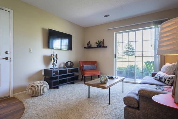 living room at The Lennox of Olathe Apartments
