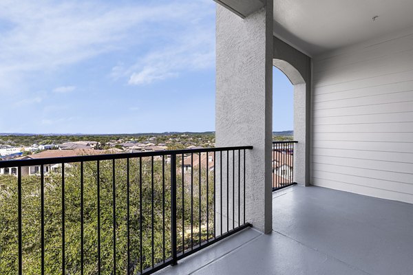 patio at 3500 Westlake Apartments