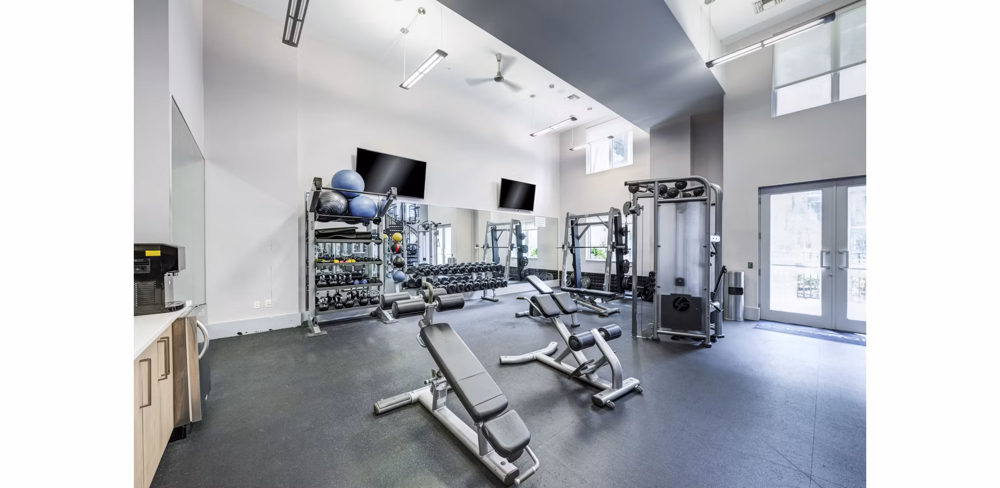 fitness center at Solmar on 6th Apartments