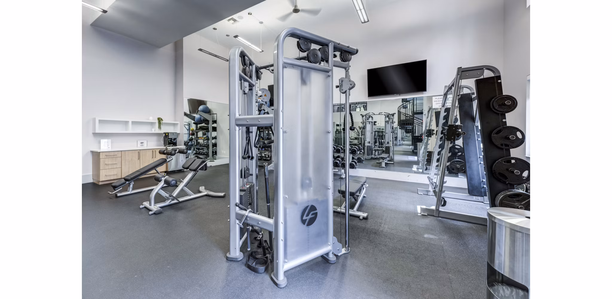 fitness center at Solmar on 6th Apartments