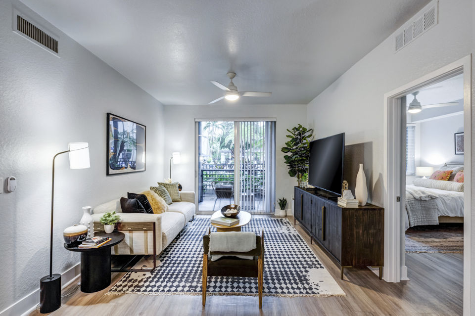 living room at Solmar on 6th Apartments