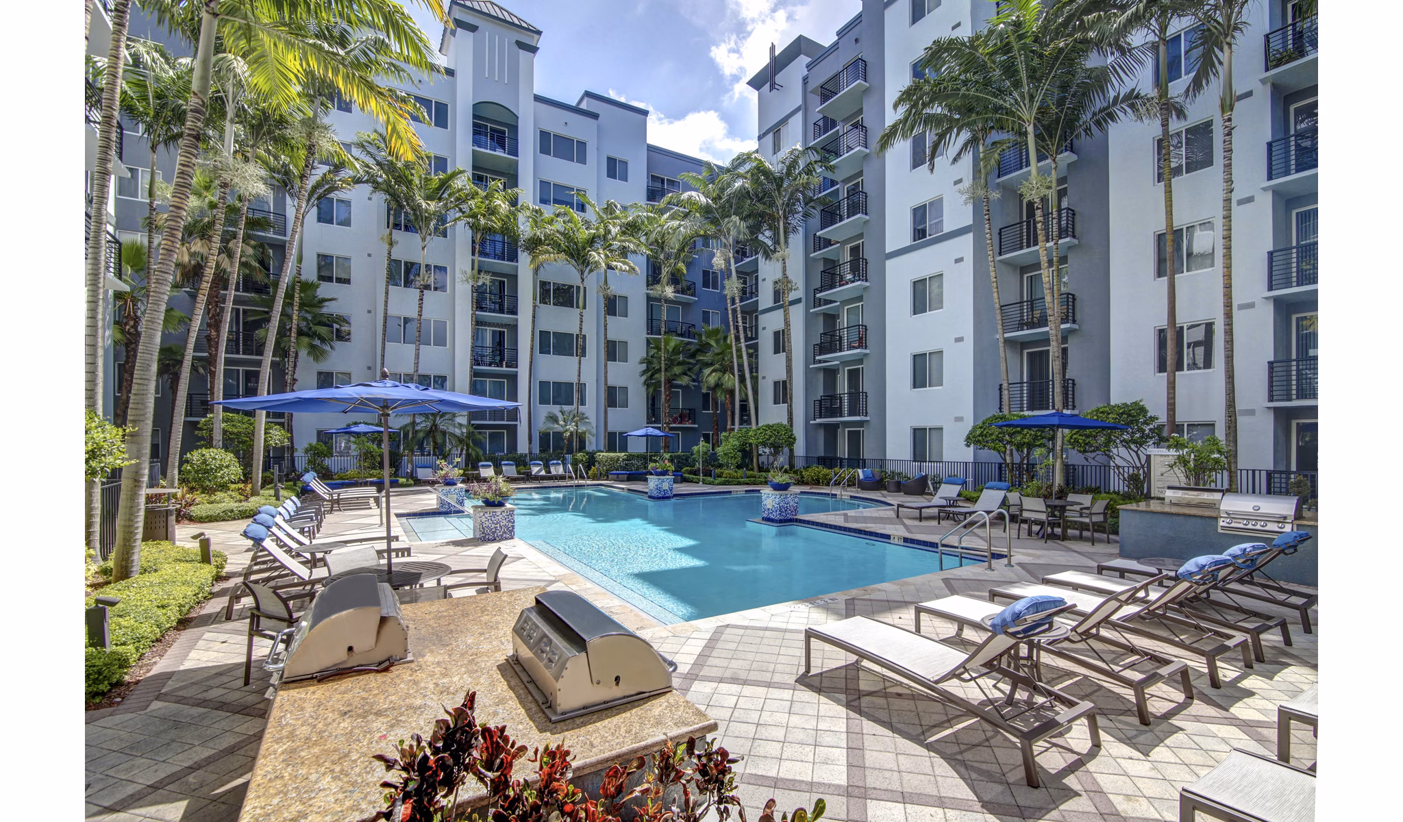 Luxury pool with sundeck at Solmar on 6th luxury apartments