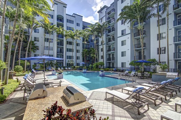 Luxury pool with sundeck at Solmar on 6th luxury apartments