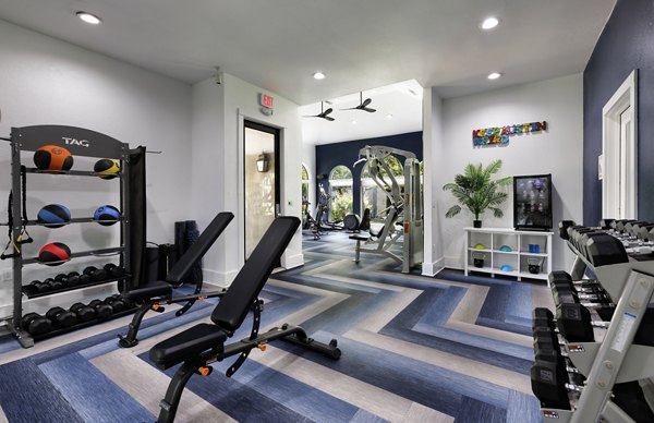 fitness center at Boulevard at Town Lake Apartments
