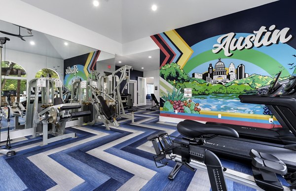 fitness center at Boulevard at Town Lake Apartments