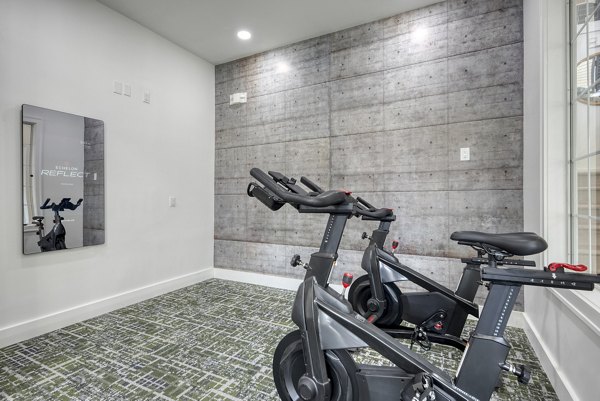 Modern fitness center with advanced equipment at Archer Stone Canyon Apartments