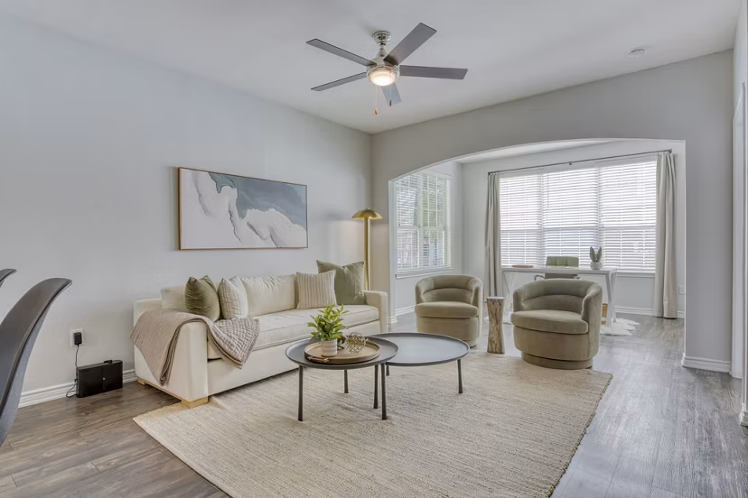 living room at Archer Stone Canyon Apartments