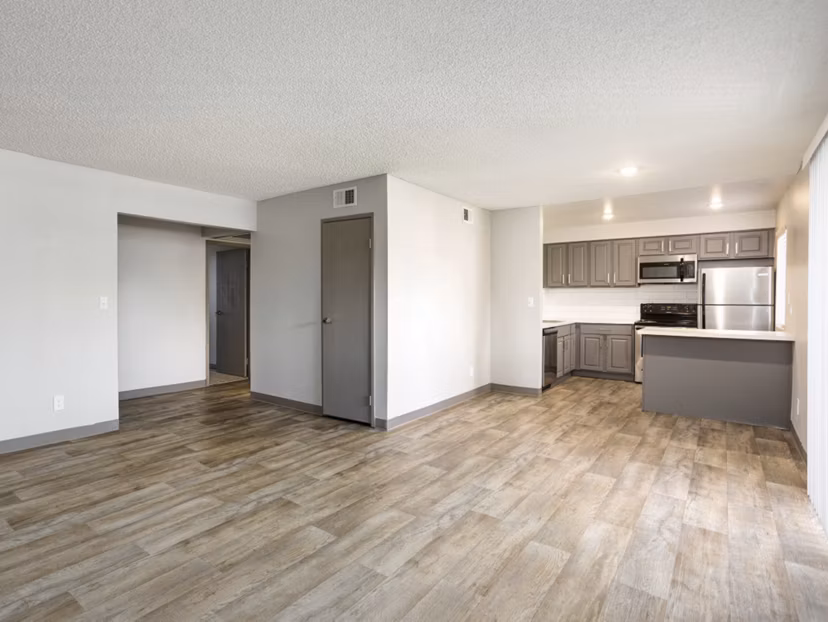 Dining room featuring elegant modern furniture at Highland Park Apartments