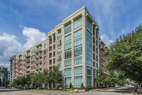 exterior at WaterWall Place Luxury Apartments