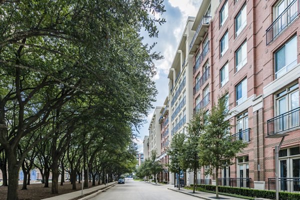 exterior at WaterWall Place Luxury Apartments