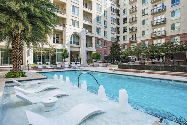 pool at WaterWall Place Luxury Apartments