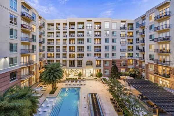 pool at WaterWall Place Luxury Apartments