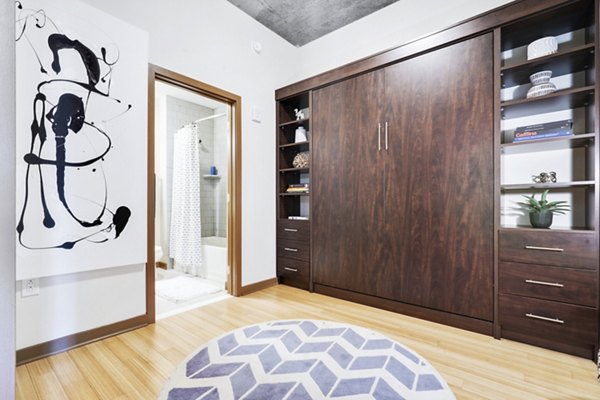 Spacious bedroom with modern decor at The Granary Apartments offering a luxurious living experience