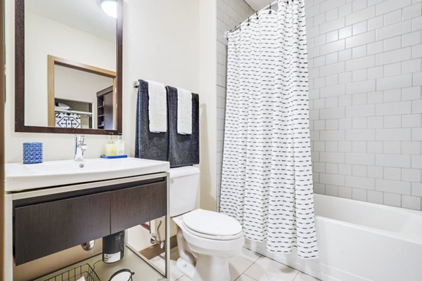 bathroom at The Granary Apartments