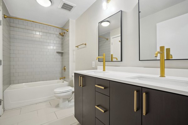 bathroom at The Granary Apartments