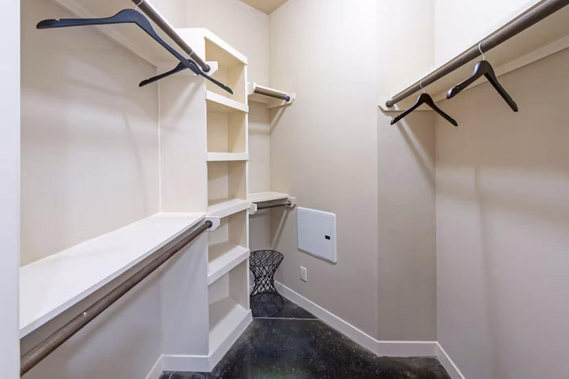bedroom closet at Elan Med Center Apartments