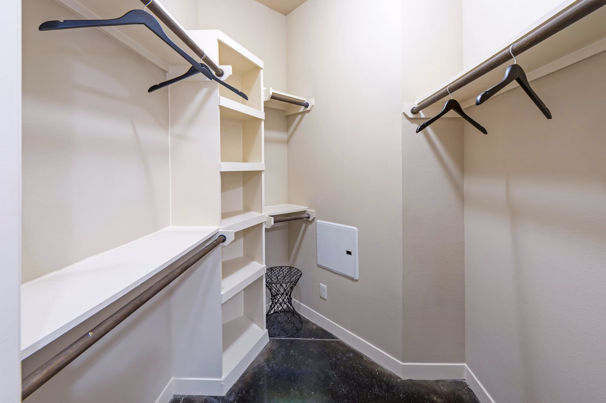 bedroom closet at Elan Med Center Apartments