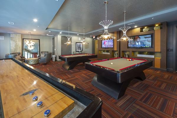 game room at Elan Med Center Luxury Apartments