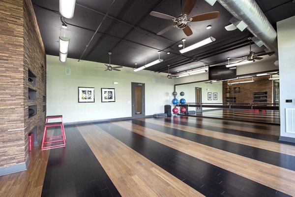 yoga/spin studio at Elan Med Center Apartments